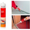 WURTH ACETIC SILICONE PERMANENTLY ELASTIC SILICONE SEALANT FOR HIGH PERFORMANCE 310 ML TRANSPARENT 0890171