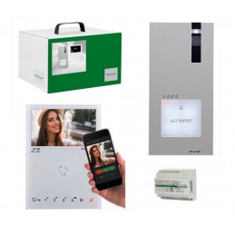 COMELIT 8451V KIT UNIFAMILIAR CON VIDEOPORTERO CONECTADO A KIT QUADRA Y MINI HF WIFI