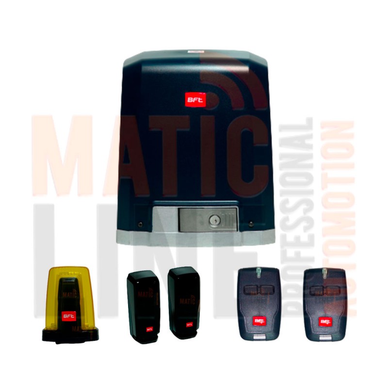 KIT CON MOTOR DEIMOS BT A600 24V PARA PUERTAS CORREDERAS PESO 600 Kg KIT MATIC LINE 08