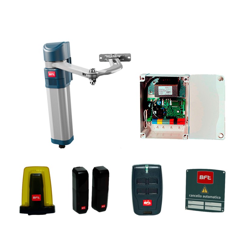 BFT KIT E5 BT A18 24V PER CANCELLO ANTA BATTENTE 1,8M 100KG IREVERSIBILE ML070
