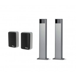 NICE COPPIA COLONNINE DA ESTERNO PPH3 IN ALLUMINIO ALTEZZA 50CM CON COPPIA FOTOCELLULE EPMB