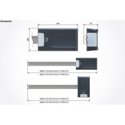 DITEC KIT TOP 903H 24V PER PORTA GARAGE BASCULANTE BINARIO 4000 A CINGHIA