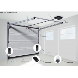 DITEC KIT TOP 903H 24V PER PORTA GARAGE BASCULANTE MOTORE A TRAINO BINARIO 4000 A CINGHIA