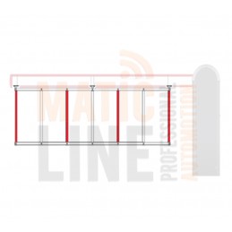SETO DITEC QIKGR ALUMINIO L 2000 MM PINTADO ROJO-BLANCO
