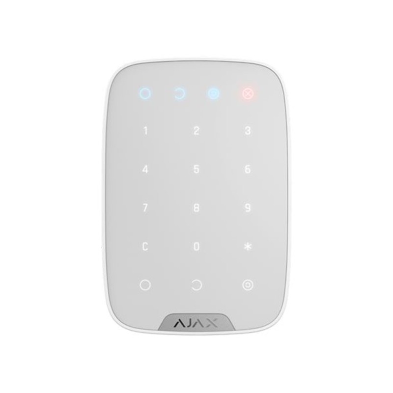 AJAX AJKP KEYPAD BIANCO TASTIERA INDIPENDENTE TOUCH SENZA FILI WIRELESS 868MHZ
