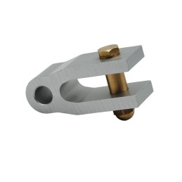 SOPORTE METÁLICO DE RECAMBIO DE HORQUILLA FAAC CON PASADOR LARGO Y PASADOR CORTO MOTORES 402 422 400 413 415