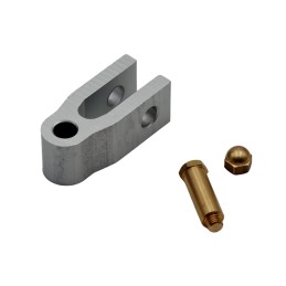 FAAC RICAMBIO FORCELLA STAFFA IN METALLO CON PERNO LUNGO E PERNO CORTO MOTORI 402 422 400 413 415