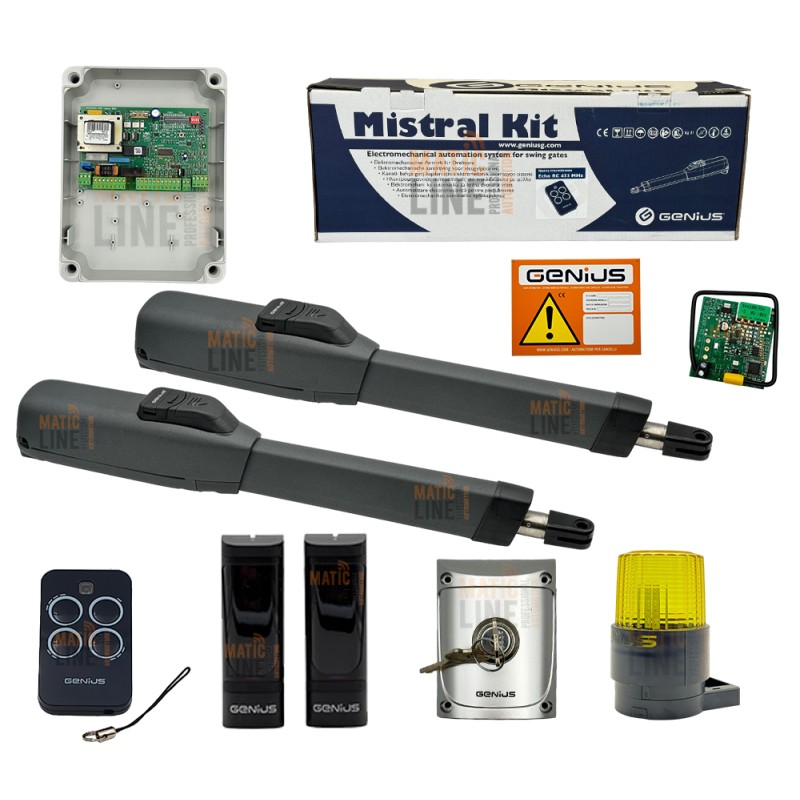 FAAC GENIUS KIT MISTRAL 300 RC POUR LES ÉTEIGNEURS AVANT DE BATTRE 230V 3M 350 KG POUR AVANT 51700781