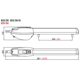 ROGER BE20/200/HS 24-V-MOTOR MIT ENCODER FÜR INTENSIVE NUTZUNG, FLÜGELBREITE BIS 2,5 M