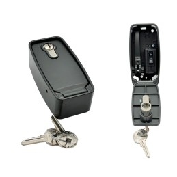 LOCKING BOX WITH BUTTON AND BRAKE RELEASE FOR GARAGE SHUTTER - PADESBM500