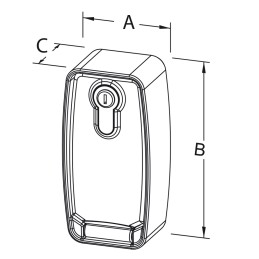 CAJA DE CIERRE CON PULSADOR Y DESBLOQUEO DE FRENO PARA PERSIANAS DE GARAJE - PADESBM500