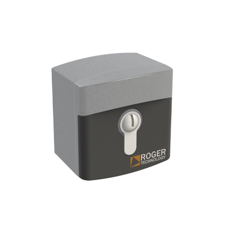 ROGER R85/60EAE SELETTORE A CHIAVE DA ESTERNO IN ALLUMINIO CON CILINDRO EUROPEO (DIN)