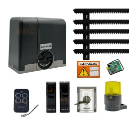 FAAC GENIUS BLIZZARD 230V KIT AUTOMAZIONE PER CANCELLI SCORREVOLI MAX 500 KG DI PESO CON 5MT CREMAGLIERA 104014/MT5