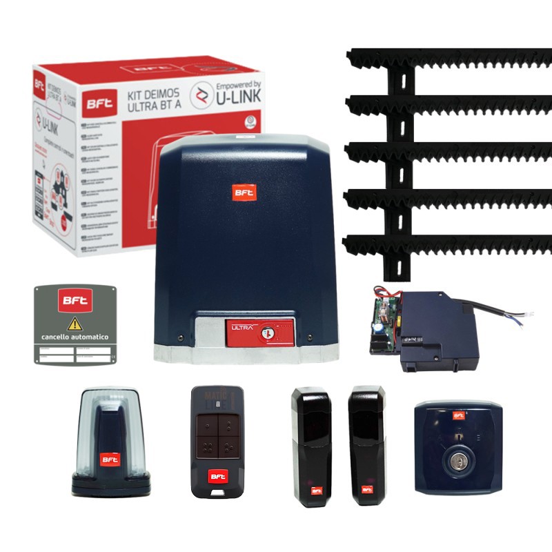 KIT BFT DEIMOS ULTRA BT A600 24V 600KG PORTAIL COULISSANT ML06 2611822