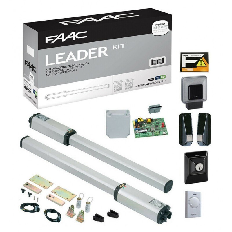 FAAC LEADER KIT GREEN 402 KIT FOR HYDRAULIC AUTOMATION OF SWING GATE UP TO 1.8 METERS 230V 105633445