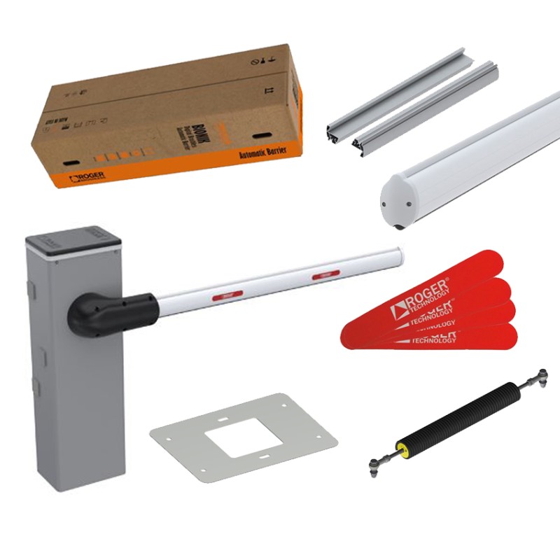 ROGER BI/006 BRUSHLESS ROAD BARRIER 36V 3 MT STANGE ZENTRAL AN BORD ABSOLUTE ENCODER