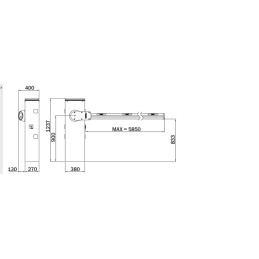 ROGER BI/006 BRUSHLESS ROAD BARRIER 36V 3 MT STANGE ZENTRAL AN BORD ABSOLUTE ENCODER
