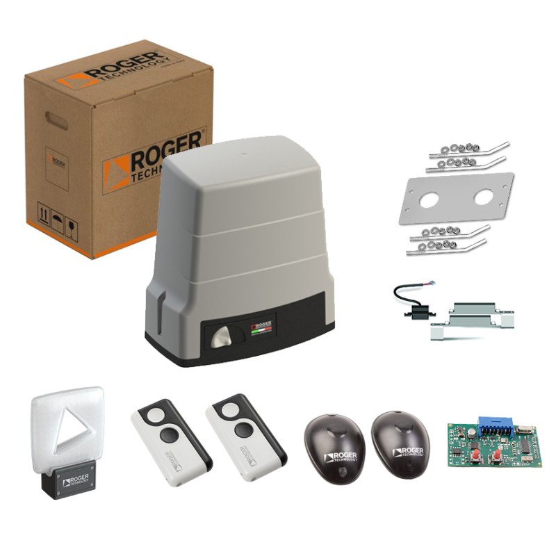 ROGER BH30/606/HS KIT AUTOMAZIONE CANCELLO SCORREVOLE BRUSHLESS 24V 600 KG