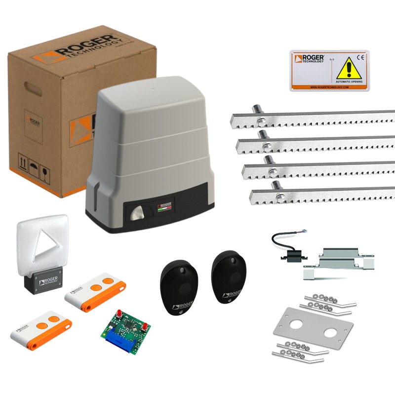 ROGER KIT H30/646 230V CANCELLO SCORREVOLE FINO A 600KG ENCODER OTTICO E FINECORSA MAGNETICO