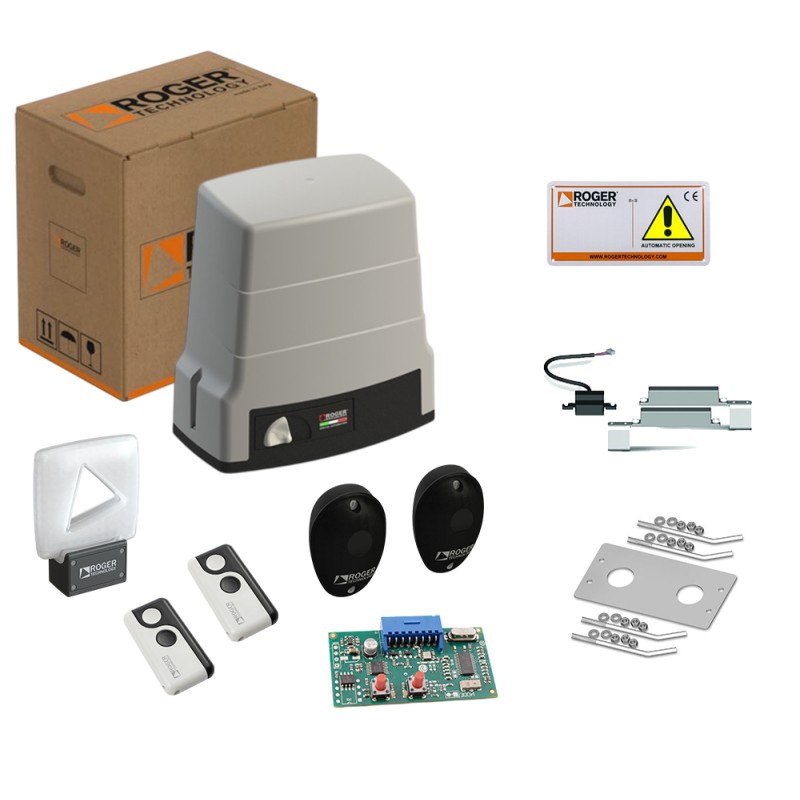 ROGER KIT H30/646 230V CANCELLO SCORREVOLE FINO A 600KG ENCODER OTTICO E FINECORSA MAGNETICO