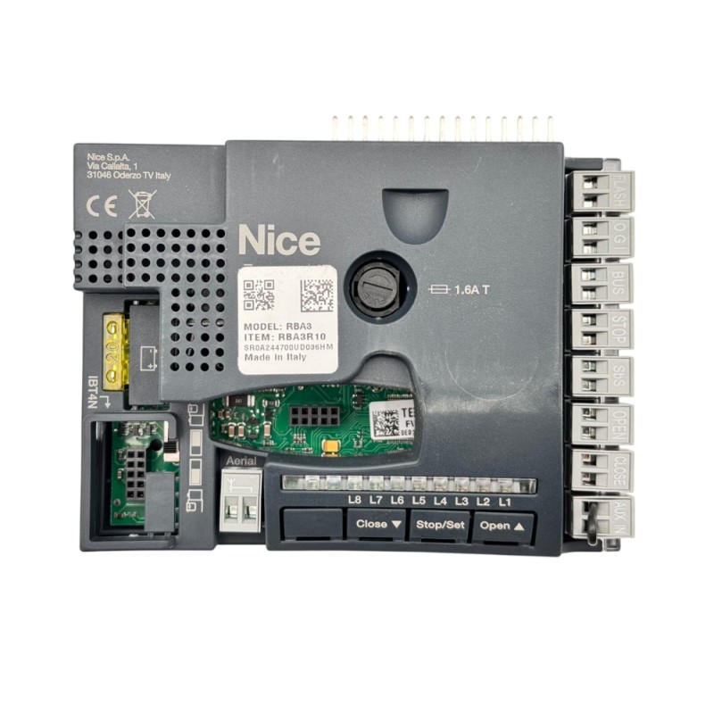 NICE RBA3 TARJETA DE CONTROL CENTRAL DE REPUESTO PARA ROBUS 400 600 1000 1000P Y RUN 1500