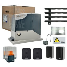 NICE ROBUS KIT 400 BD 24V FOR SLIDING GATES UP TO 400 4MT RACK KG RB400BDKCE-4MT