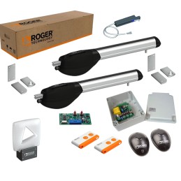 KIT ROGER R20/310 230V AC IRREVERSIBLE PARA PUERTAS BATIENTES DE HASTA 2,5 M CON FINAL DE CARRERA DE 1 MICROINTERRUPTOR