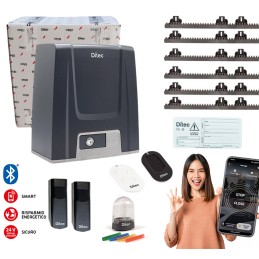 DITEC KIT ION 24V 600KG BLUETOOTH CONNECTIVITY SLIDING GATE DITION6BL 6MT RACK ML347