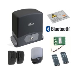 KIT COMPLET CARDIN KT-SLX624SE AVEC BATTERIE TAMPON POUR PORTAILS COULISSANTS 600KG 24V CONNEXION BLUETOOTH