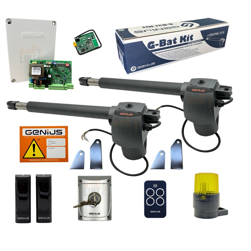 KIT AUTOMATISATION GENIUS FAAC POUR PORTAIL BATTANT G-BAT 300 230V 3MT MAX. POUR PORTE 51701271