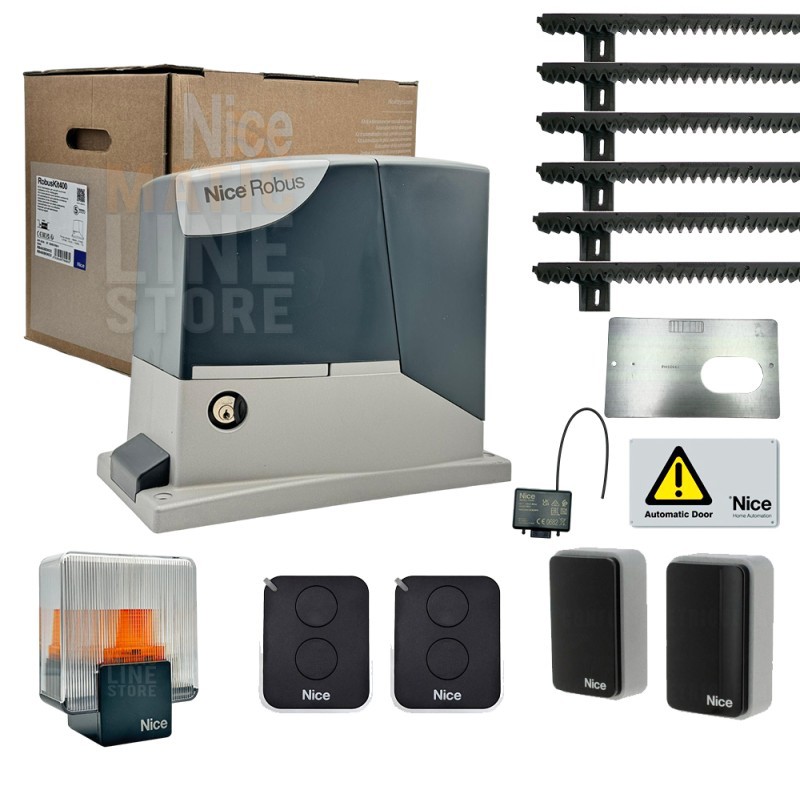 NICE ROBUS KIT 400 BD 24V FÜR SCHIEBETORE BIS 400 MIT 6MT-ZAHNRAD