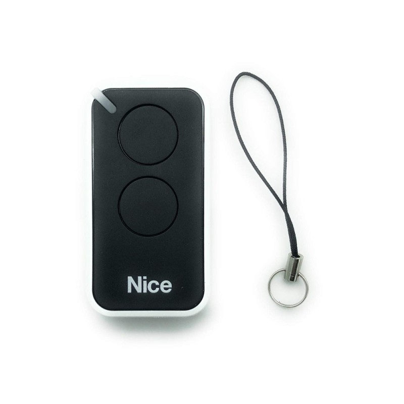 NICE TÉLÉCOMMANDE RADIOCOMMANDE 2 CANAUX 433,92 MHZ ROLLING CODE NOIR INTI2