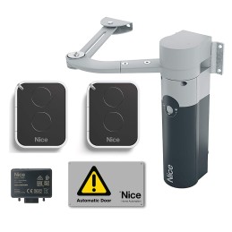 KIT NICE WALKY1024 BDKCE PARA PUERTAS BATIENTES DE 24V DE UNA HOJA HASTA MÁXIMO 1,8 MT