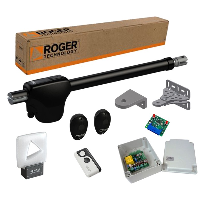 KIT ELECTROMECÁNICO ROGER MONOS4 220V PARA UNA HOJA DE USO INTENSIVO, HOJA MÁXIMA DE 4 MT, IRREVERSIBLE