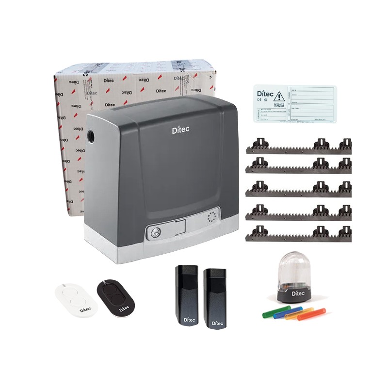 DITEC DITNEOS500GL KIT WITH NEOS 500G MOTOR FOR SLIDING GATE UP TO 500 KG 5MT RACK