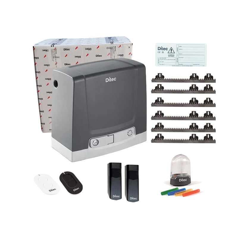 DITEC DITNEOS500GL KIT WITH NEOS 500G MOTOR FOR SLIDING GATE UP TO 500 KG 6MT RACK