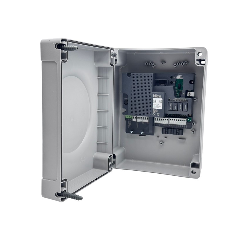 UNITÉ DE COMMANDE NICE MC800 POUR AUTOMATISME DE PORTES BATTANTES 230 V