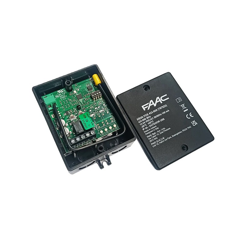 RECEPTOR DE RADIO EXTERNO FAAC XR2N FDS 433-868 MHz DE 2 CANALES SLH RC DS 787023
