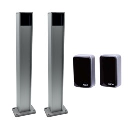 PAR DE POSTES MEDIANOS DE ALUMINIO PPH3 PARA EXTERIOR, ALTURA 50 CM, CON FOTOCÉLULA EPM