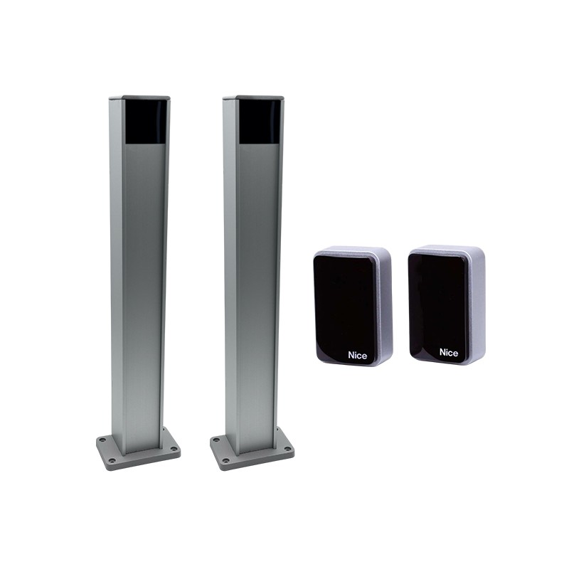 JOLIE PAIRE DE COLONNES EXTÉRIEURES EN ALUMINIUM HAUTEUR 50CM POUR PHOTOCELLULE MOYENNE PPH3