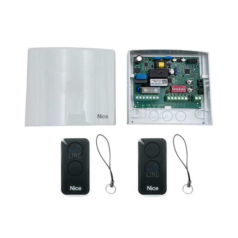 NICE MC200 CENTRALE PER AUTOMAZIONE PORTE DA GARAGE 220V CON 2 RADIOCOMANDI