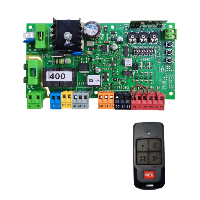 CENTRAL ELECTRÓNICA BFT HAMAL 400 PARA DEIMOS BT A400 2610700 Y MANDO A DISTANCIA MITTO COOL 4