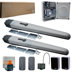 NICE TOONA KIT 5024 BD AUTOMAZIONE CANCELLO BATTENTE DUE ANTE FINO 5MT PER ANTA 24V