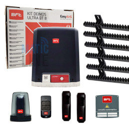 KIT BFT DEIMOS ULTRA BT B400 24 V 400 KG PUERTA CORREDERA CON CREMALLERA DE 6 M 2618200